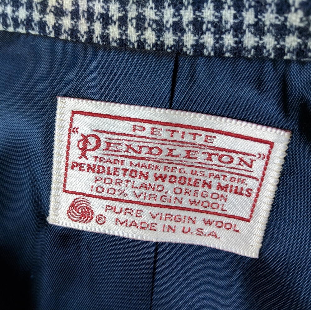 Pendleton Blazer Jacket Plaid Mini Check Virgin W… - image 6